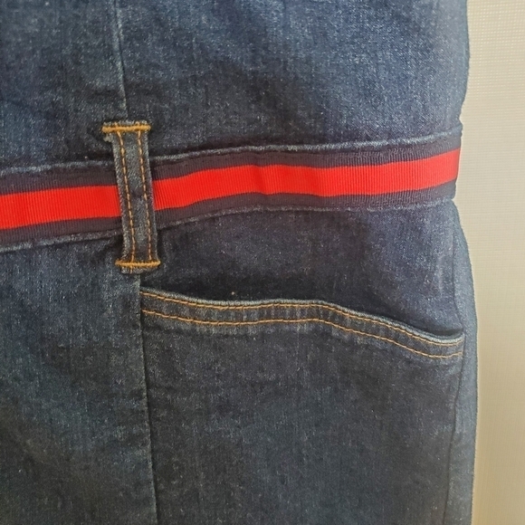 Tommy Hilfiger Dress Vtg Y2k 90's Denim Red Wht Blu Patriotic July 4th Women (L) - Picture 4 of 11